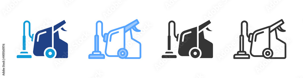 Poster Cleaning icon set multiple style collection