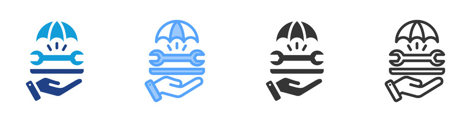 Emergency Repair icon set multiple style collection