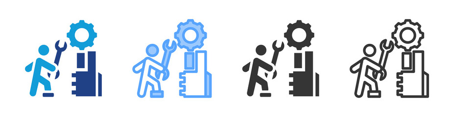 Repairing icon set multiple style collection