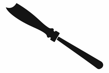 chisel silhouette line art vector illustration