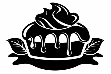 chocolate silhouette line art vector illustration