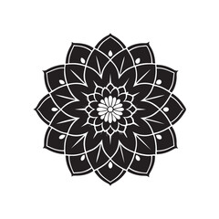 Mandala design silhouette