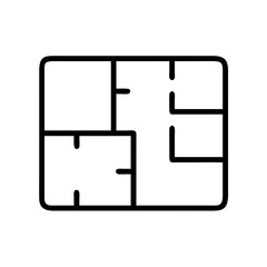 Floor Plan Layout Icon Design