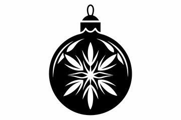 christmas ornament silhouette line art vector illustration