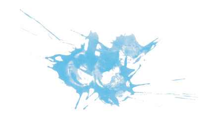 Obraz premium Light blue watercolor splash. Ink splash on transparent background.