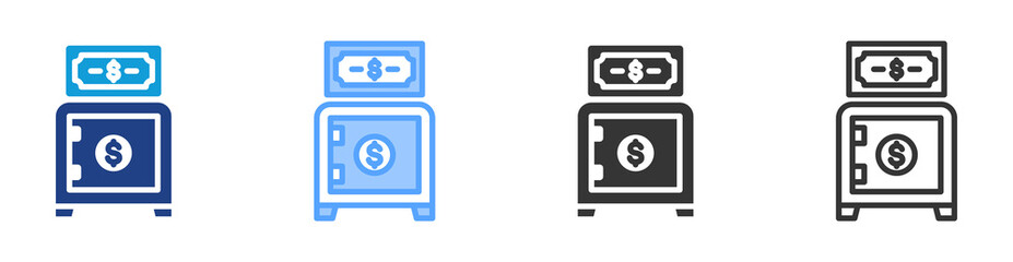 Private Banking icon set multiple style collection