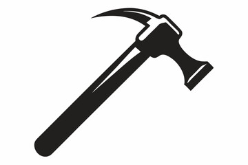 claw hammer silhouette line art vector illustration