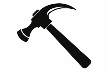 claw hammer silhouette line art vector illustration