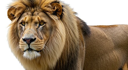 Fototapeta premium Majestic African Lion: A Powerful Portrait