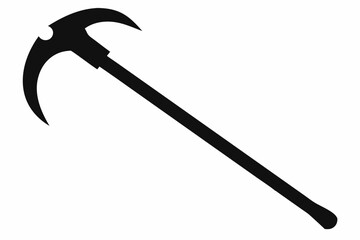 crowbar silhouette line art vector illustration