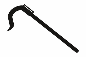 crowbar silhouette line art vector illustration