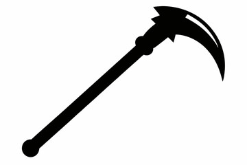 crowbar silhouette line art vector illustration