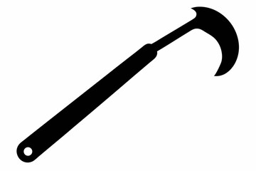 crowbar silhouette line art vector illustration