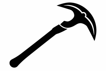 crowbar silhouette line art vector illustration