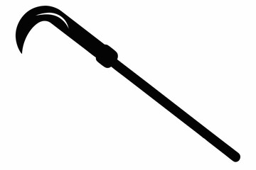 crowbar silhouette line art vector illustration