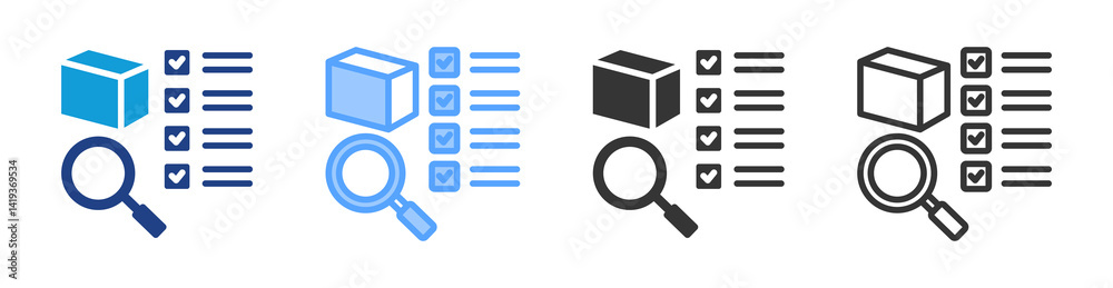 Poster Qualification icon set multiple style collection