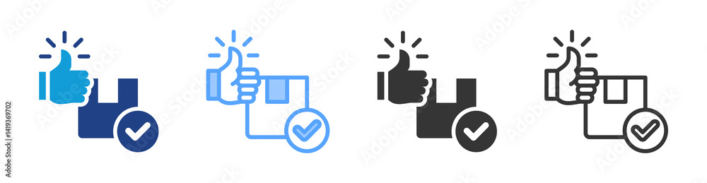Poster Testing Products icon set multiple style collection