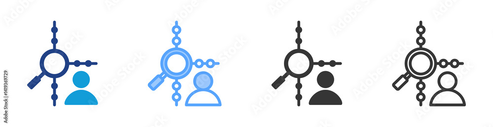 Aufkleber personal icon set multiple style collection