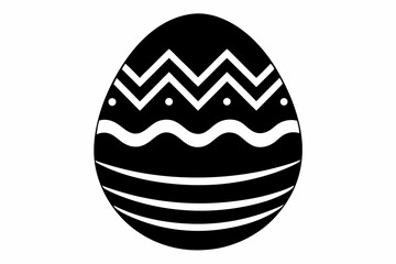 easter egg silhouette line art vector illustration