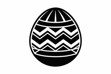 easter egg silhouette line art vector illustration
