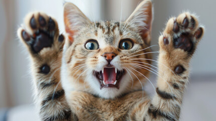 Goofy Cat Stuck in a Box