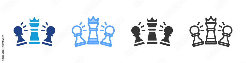 Aufkleber dominant icon set multiple style collection
