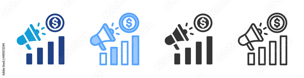 Poster Progress icon set multiple style collection