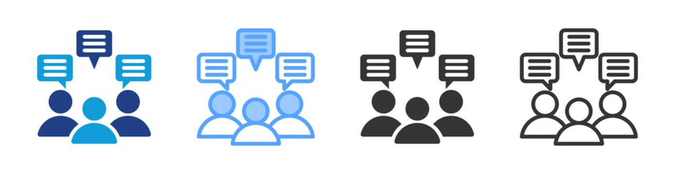 Forums icon set multiple style collection