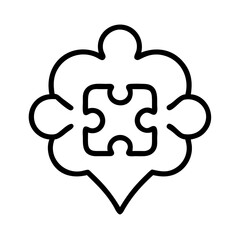 Puzzle piece solution concept icon vector illustration for problem solving and teamwork design