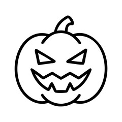 Halloween pumpkin carving ideas scary face jack o lantern outline vector illustration clip art image