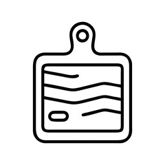 Cutting board vector icon kitchenware culinary utensil chopping board kitchen equipment wood grain design