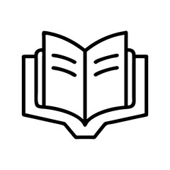 Open book icon vector illustration for education reading library and knowledge learning design