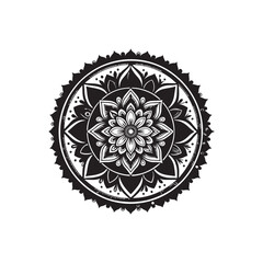Mandala design silhouette