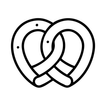recommend clip art: Delicious pretzel vector drawing, soft pretzel outline icon, bavarian pretzel illustration, food clip art