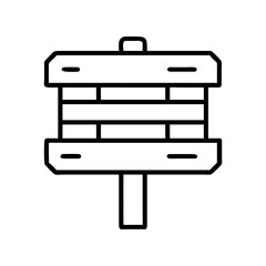 Download free wooden sign vector icon illustration template for graphic design projects online now