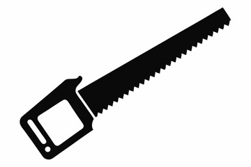 hacksaw silhouette line art vector illustration
