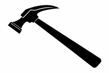 hammer silhouette line art vector illustration