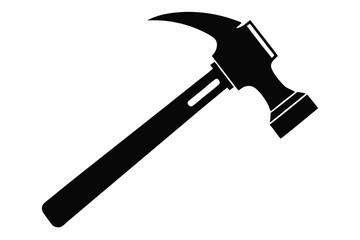 hammer silhouette line art vector illustration