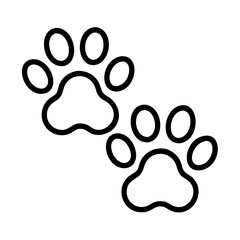 Paw print vector illustration for pet lovers and animal rescue organizations footprint icon design
