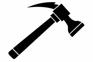 hammer silhouette line art vector illustration