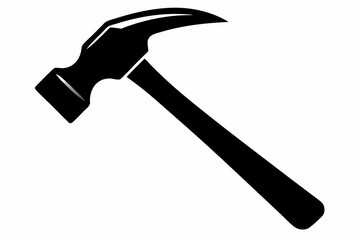 hammer silhouette line art vector illustration
