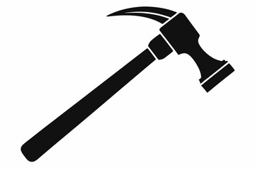 hammer silhouette line art vector illustration