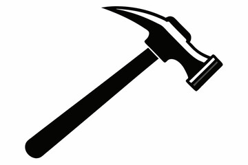 hammer silhouette line art vector illustration