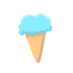 blue ice cream vector illustration