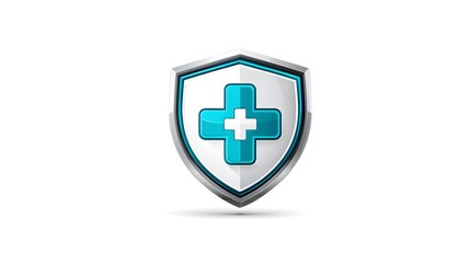 Obraz premium Health shield icon for medical safety in graphic design