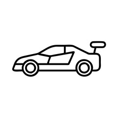 Vector outline illustration of a sporty car race car auto vehicle automobile transport design