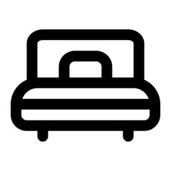 single bed icon for illustration