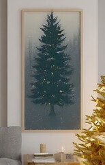 christmas tree and decorations