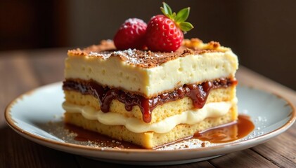 Classic Italian dessert, layered coffee-soaked ladyfingers & mascarpone cream , sponge fingers, image, pastry