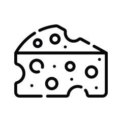 Download our premium line style icon of cheese slice